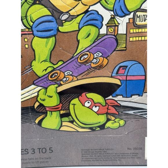 Teenage Mutant Ninja Turtles TMNT Puzzle by Rose Art (1990) - Picture 8 of 13